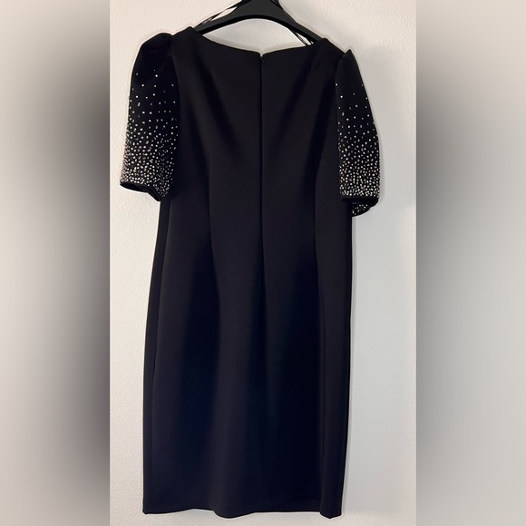 Calvin Klein Embellished Sleeves Women’s Dress. Size18, Black, NWOT - Picture 4 of 5